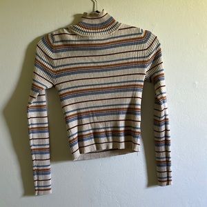 Stripped Turtleneck Sweater